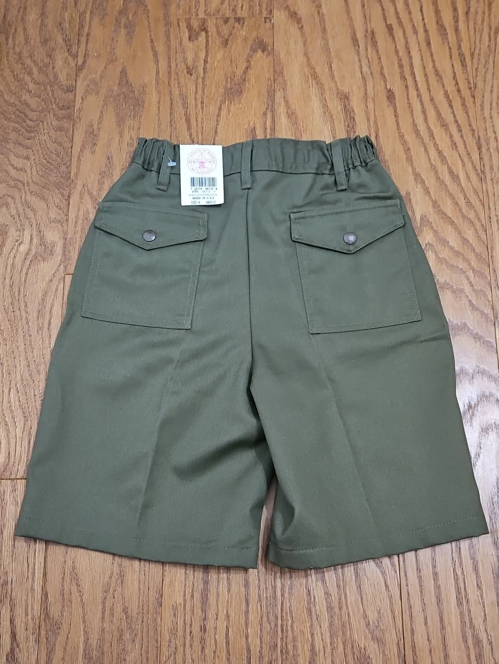 Vintage Boy Scouts of America (BSA) official uniform shorts Sz 14 Waist 27 NWT